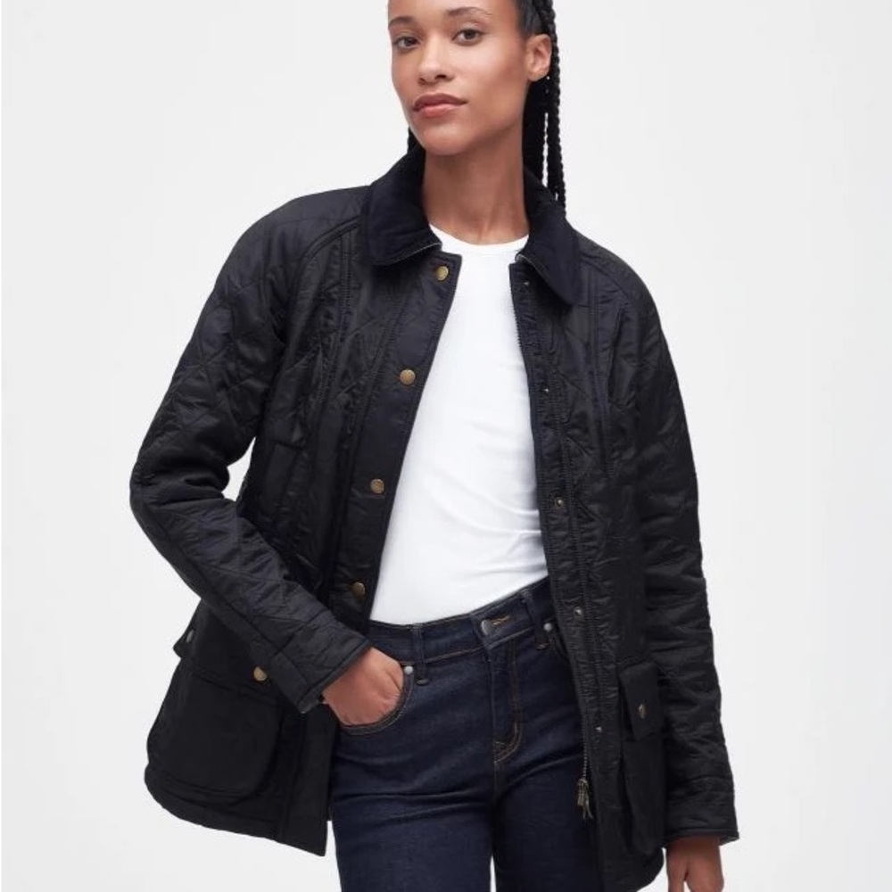 Barbour Beadnell Polarquilt in Black/Black